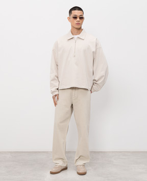 AGOLDE Бежевый лонгслив-поло Darius A1050