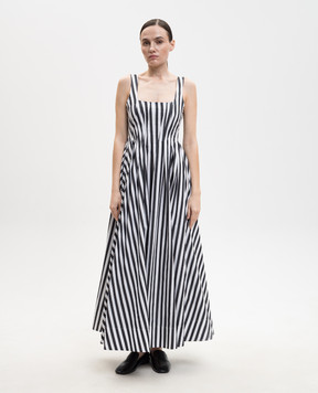 Max Mara Sportmax Белое платье FILMATO в полоску SPXFILMATO