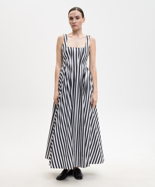 Max Mara Sportmax Белое платье FILMATO в полоску SPXFILMATO изображение 3