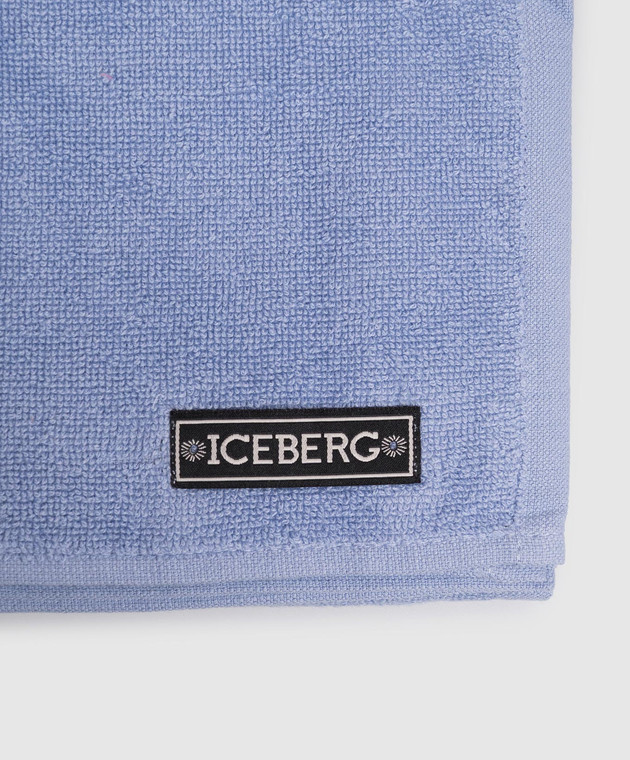 Iceberg Блакитний махровий рушник з візерунком логотипа ICE26MTW01 зображення 2