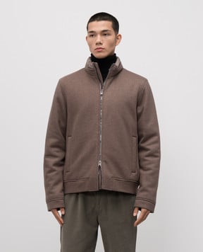 Woolrich Коричневая пуховая куртка Lewis с шерстью CFWOOU2024MRUT5039
