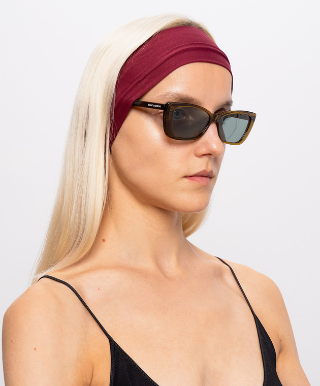 Saint Laurent Солнцезащитные очки 943 с принтом логотипа A003DLY9956 изображение 2