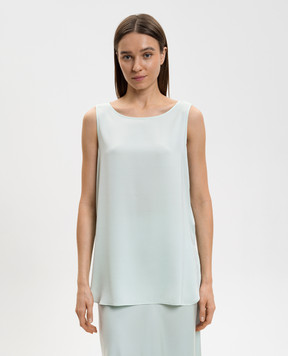 Allude Зеленый топ из шелка 26284002