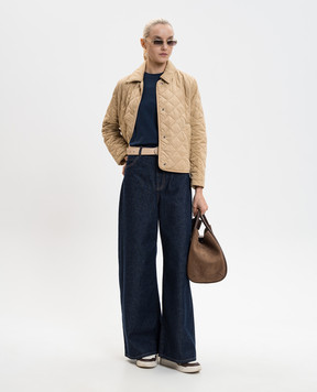 Max Mara Weekend Синяя футболка WKDVENACO с вышивкой эмблемы WKDVENACO