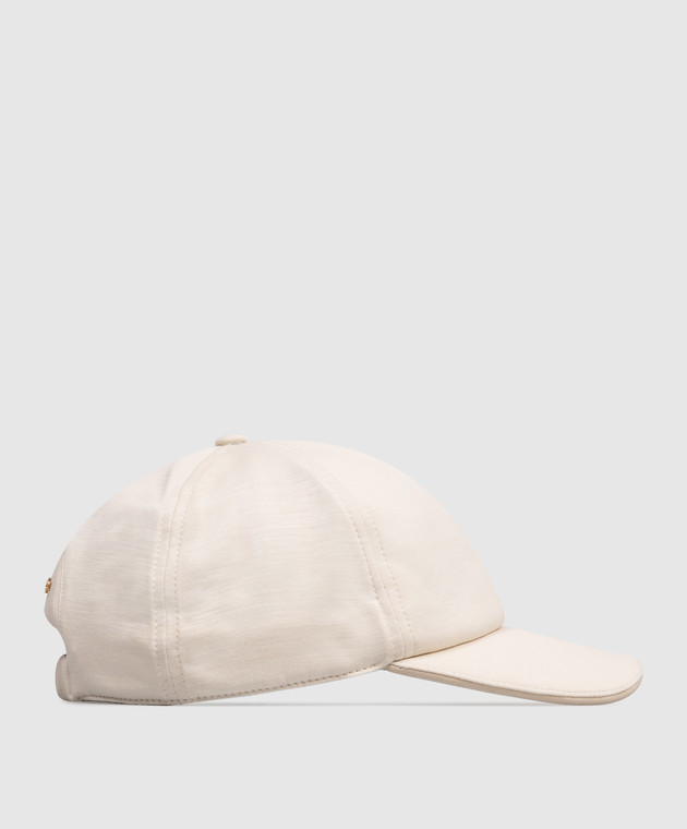Stefano Ricci Кепка из шерсти цвета айвори MCV61TX08EMA0033 изображение 3
