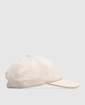 Stefano Ricci Кепка з вовни кольору айворі MCV61TX08EMA0033