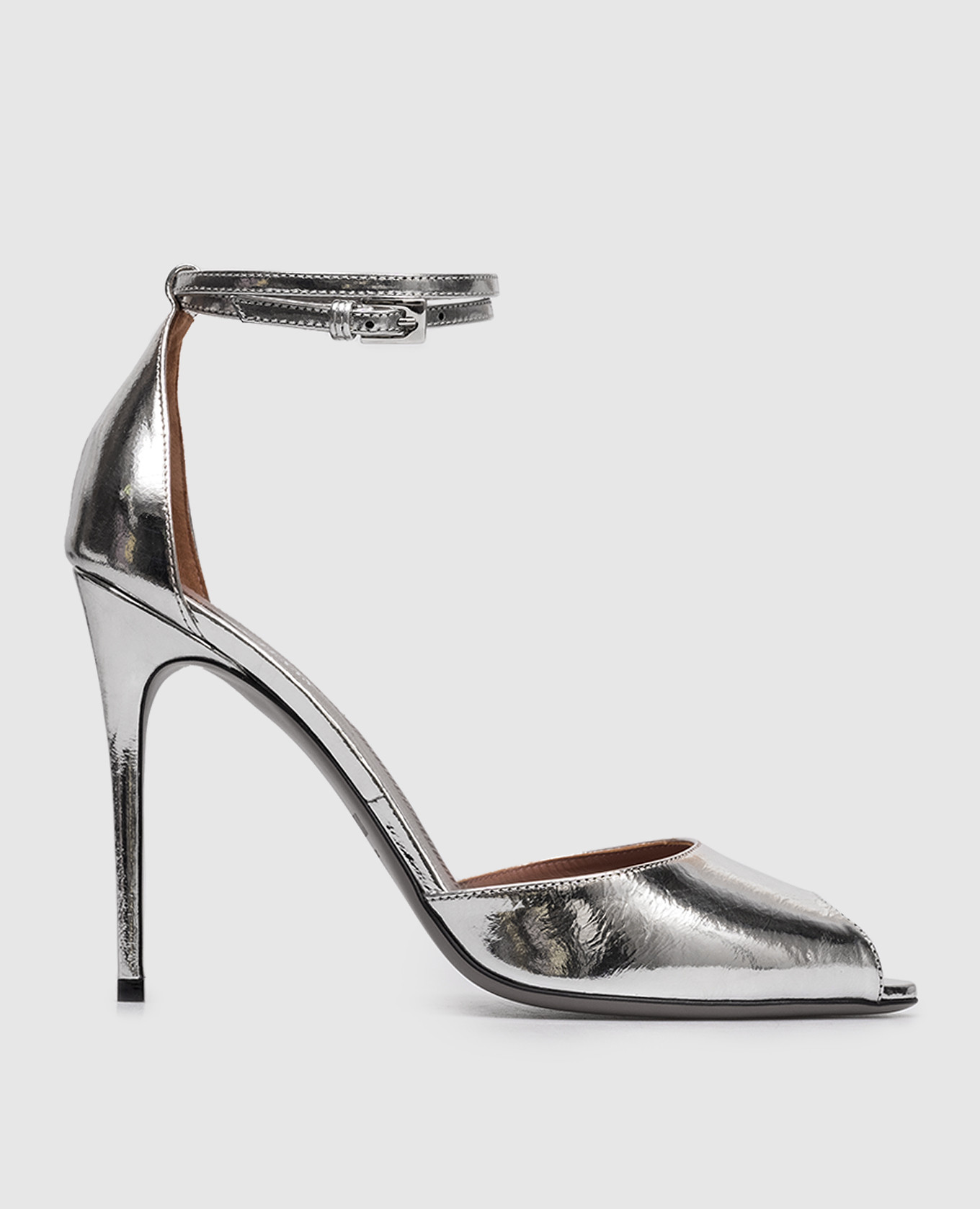 

Серебристые кожаные туфли VERA, Серебристый, Туфли