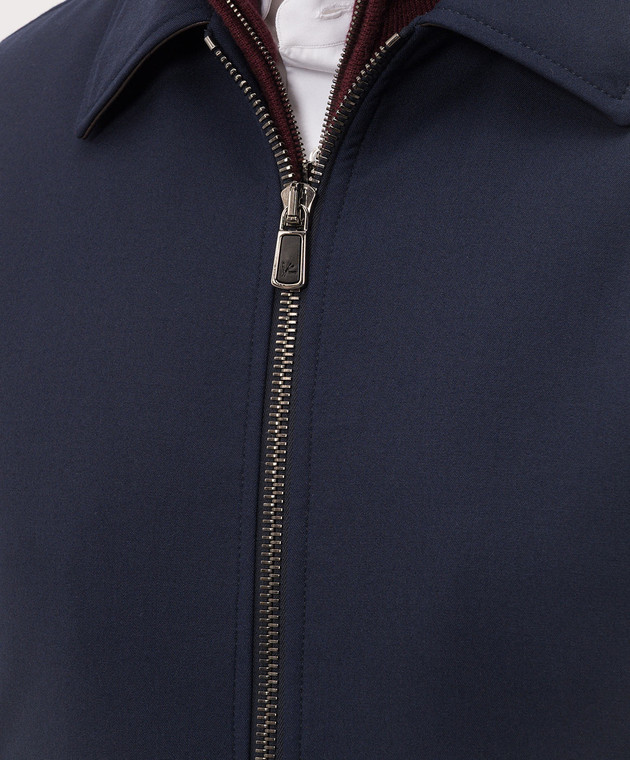 ISAIA Синя куртка з вовни SX732494370 зображення 5