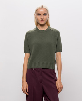 Allude Зелений светр з короткими рукавами з кашеміру 26511152