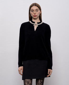 Valentino Чорний пуловер з вовни 8B3KC71FA1E