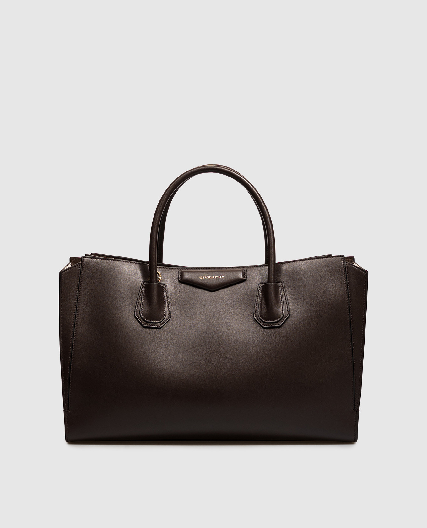 Коричневая кожаная сумка Antigona Catchall