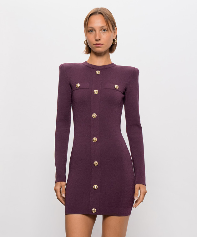 Balmain Фиолетовое платье мини DR0000000147 изображение 3