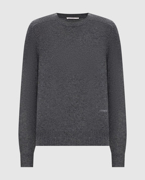 Fendi Серый свитер из кашемира FZXF54B1IB
