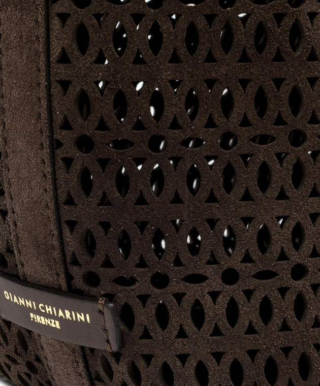 Gianni Chiarini Коричнева замшева сумка-тоут Mashup BS11837CMLSR зображення 5