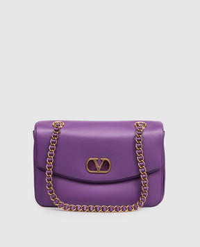 Valentino Фіолетова шкіряна сумка Djuna 8W0B0T57AIR