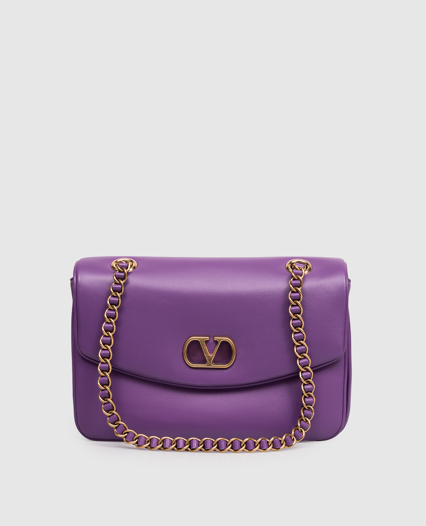 Фиолетовая кожаная сумка Djuna