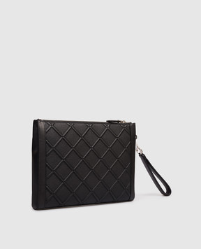 Stefano Ricci Чорний шкіряний клатч з монограмою логотипа PP428RRPMRVH