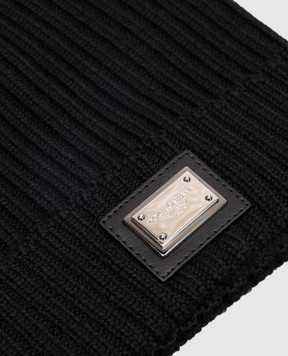 Dolce&Gabbana Детская черная шапка из шерсти LBKH82JDVGK