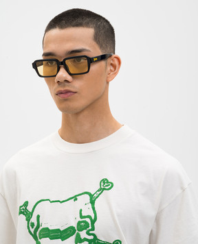 Palm Angels Чорні сонцезахисні окуляри з принтом логотипа PA1025101853