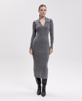 Twinset Серое платье миди 262AP3281