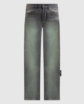 Off-White Серые джинсы с эффектом потертости 2YA069S26DEN003