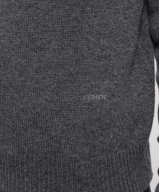 Fendi Серый свитер из кашемира FZXF54B1IB изображение 5