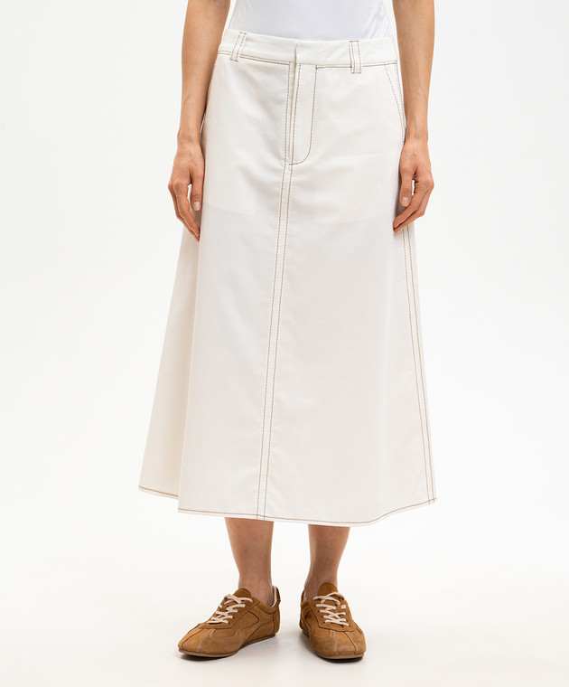 Ami Paris Біла спідниця FSK457CO0214 зображення 3