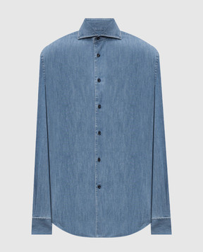 Brunello Cucinelli Синя джинсова сорочка MH192S1898