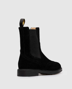 Doucal's Черные замшевые челси с перфорацией DD8599BRUGUF252