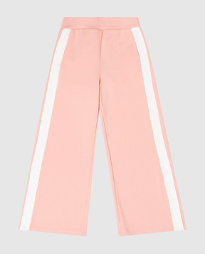 Dolce&Gabbana Дитячі рожеві штани з фактурним логотипом L5JPI3G7PWH36