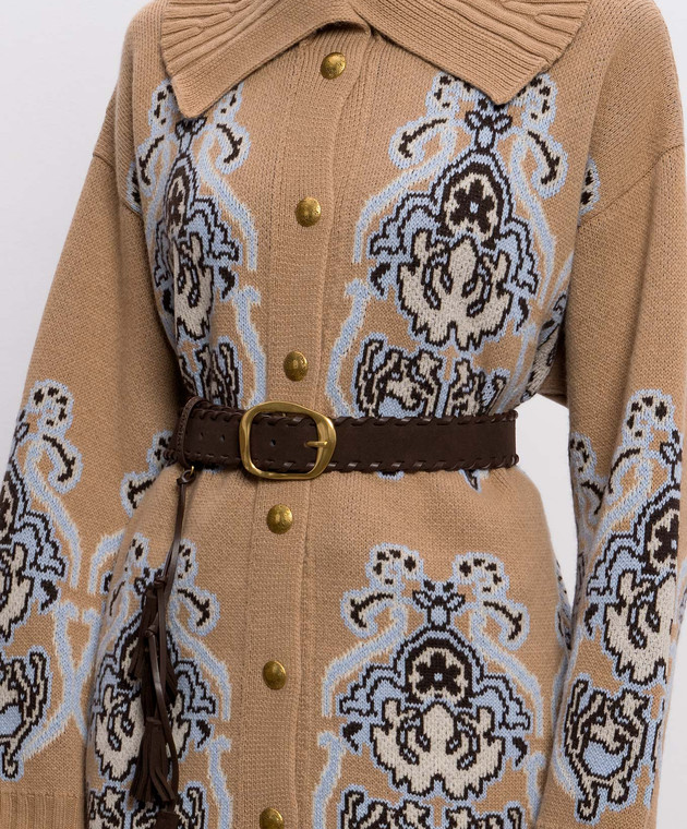 Twinset Коричневий замшевий ремінь з китицями 262TA4740 зображення 2