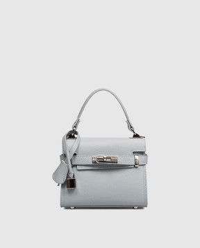 Gianni Notaro Блакитна шкіряна сумка Dollaro 098DOLLARONIKEL