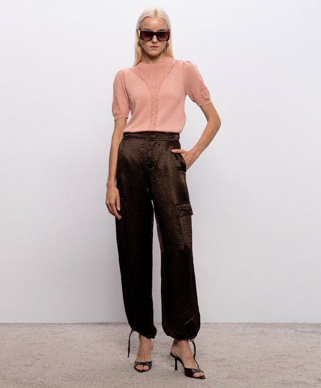 Twinset Коричневі карго з фактурним логотипом 262TP2101 зображення 2