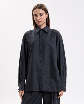 Carven Серая рубашка из шерсти 6262K21150
