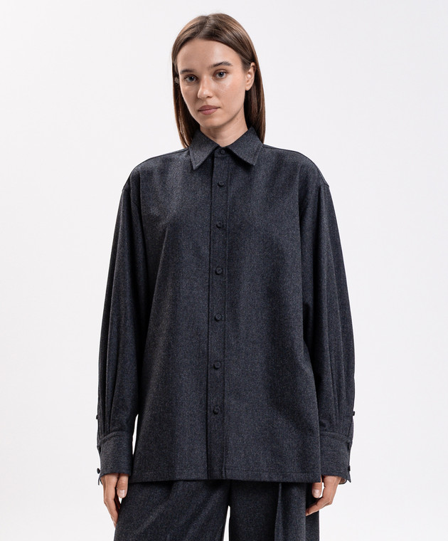 Carven Серая рубашка из шерсти 6262K21150 изображение 3