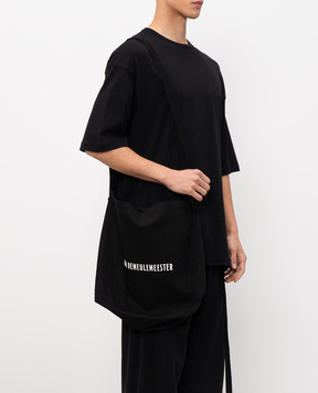 Ann Demeulemeester Черная сумка с контрастным принтом логотипа B0012729FA620