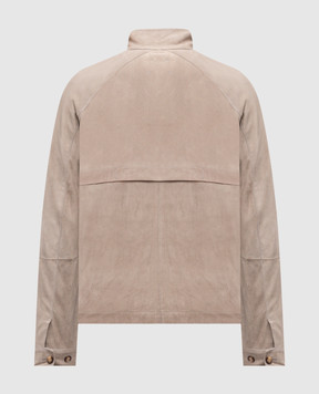 Brunello Cucinelli Замшевая куртка цвета хаки MPCFN2065