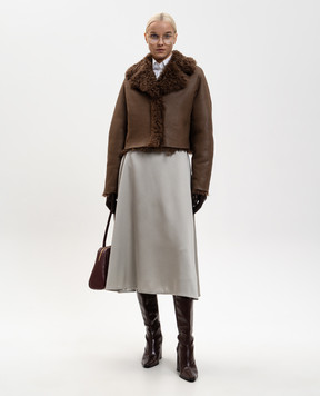 Brunello Cucinelli Сіра спідниця міді M0H38G3679