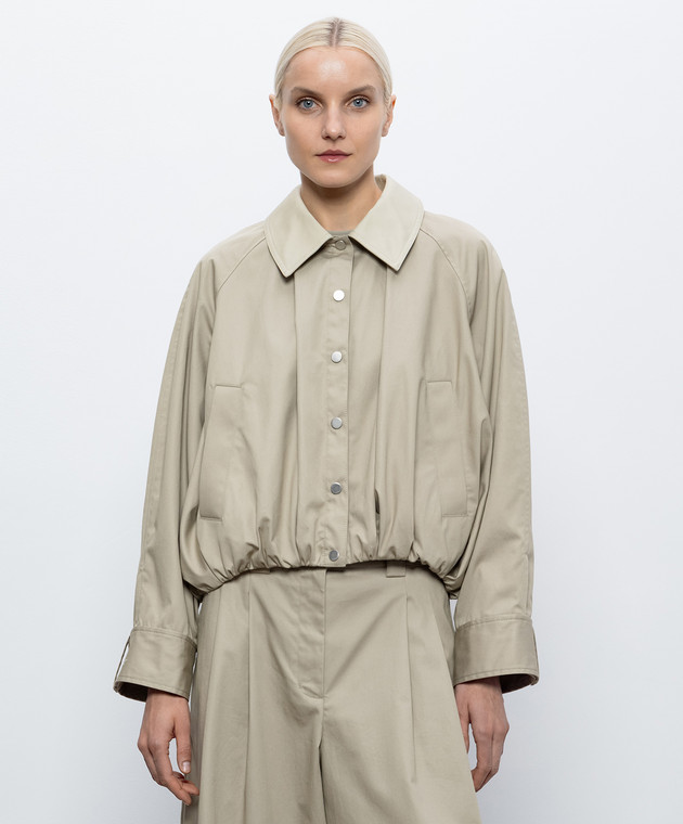 3.1 Phillip Lim Бежевая куртка с драпировкой S26160932OTL изображение 3