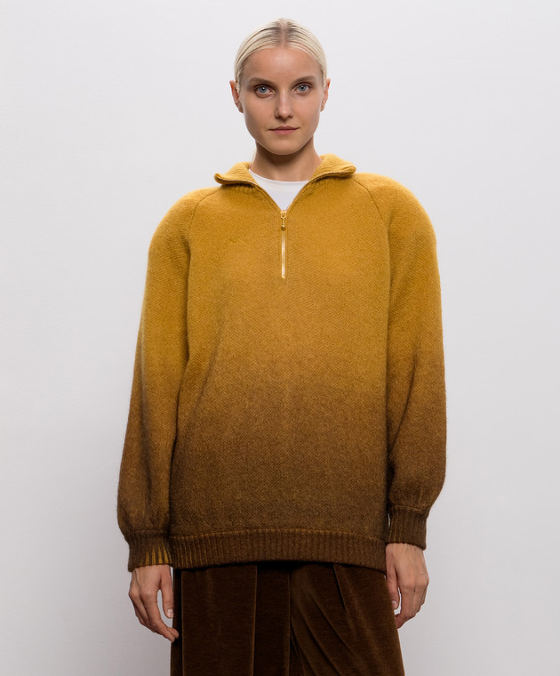 Rowen Rose Желтый свитер с шерстью RRK545 изображение 3