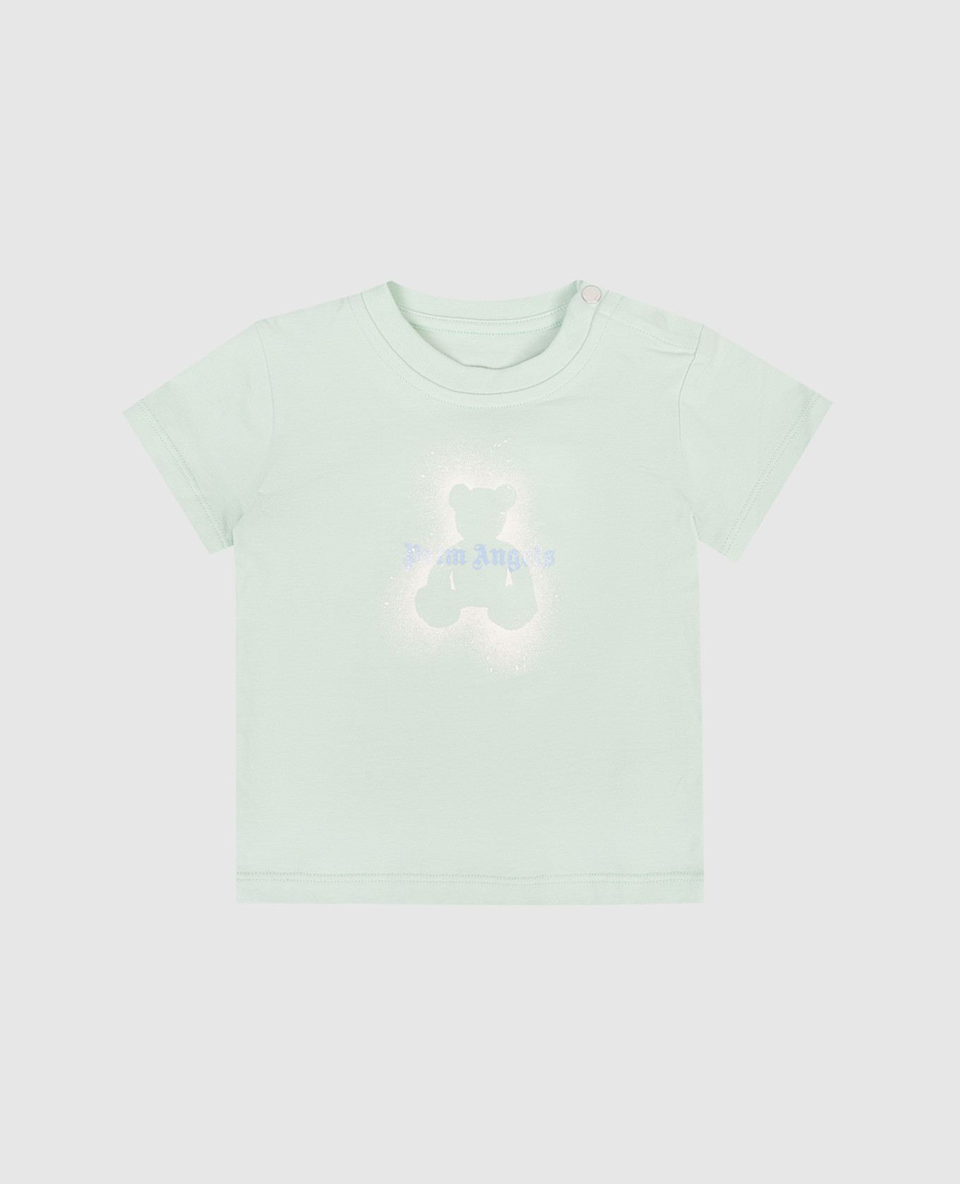 Детская зеленая футболка с принтом Spray Bear