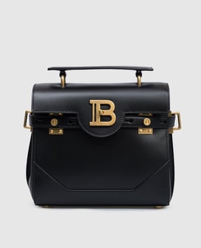 Balmain Черная кожаная сумка B-Buzz 23 с логотипом DN1DB526LAVE