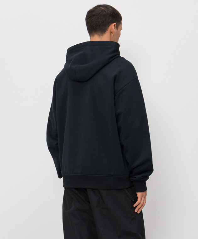 Dolce&Gabbana Синя спортивна куртка з нашивкою монограми логотипа G9AIYZG7PZG зображення 3