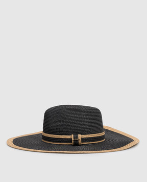 Twinset Чорний капелюх з контрастним окантуванням 261TO5530