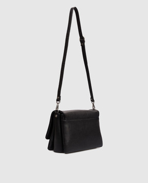 Gianni Notaro Чорна шкіряна сумка-месенджер Dollaro 218DOLLARONIKEL