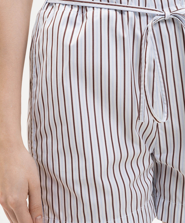 Loulou de Saison Белые шорты LORY в полоску LORY изображение 5