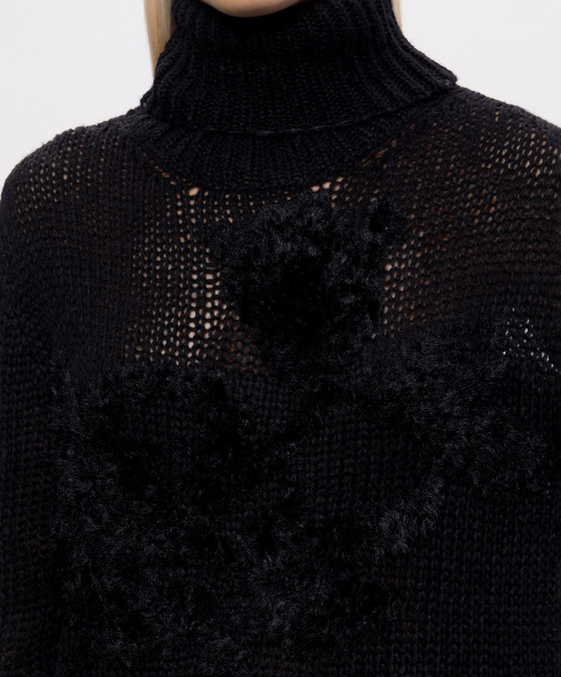 Ann Demeulemeester Черный свитер Fransina с шерстью альпаки B0014337KN092 изображение 5