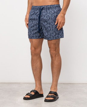 Pini Parma Сині шорти для плавання в принт 6059471