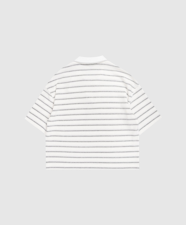 Brunello Cucinelli Дитяче поло в смужку з люрексом BQ987T481C зображення 2