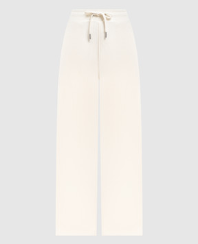 Ami Paris Спортивные штаны цвета айвори с эмблемой UTR855747w